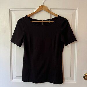 Banana Republic Stretch Zip-Back Short Sleeve Blouse